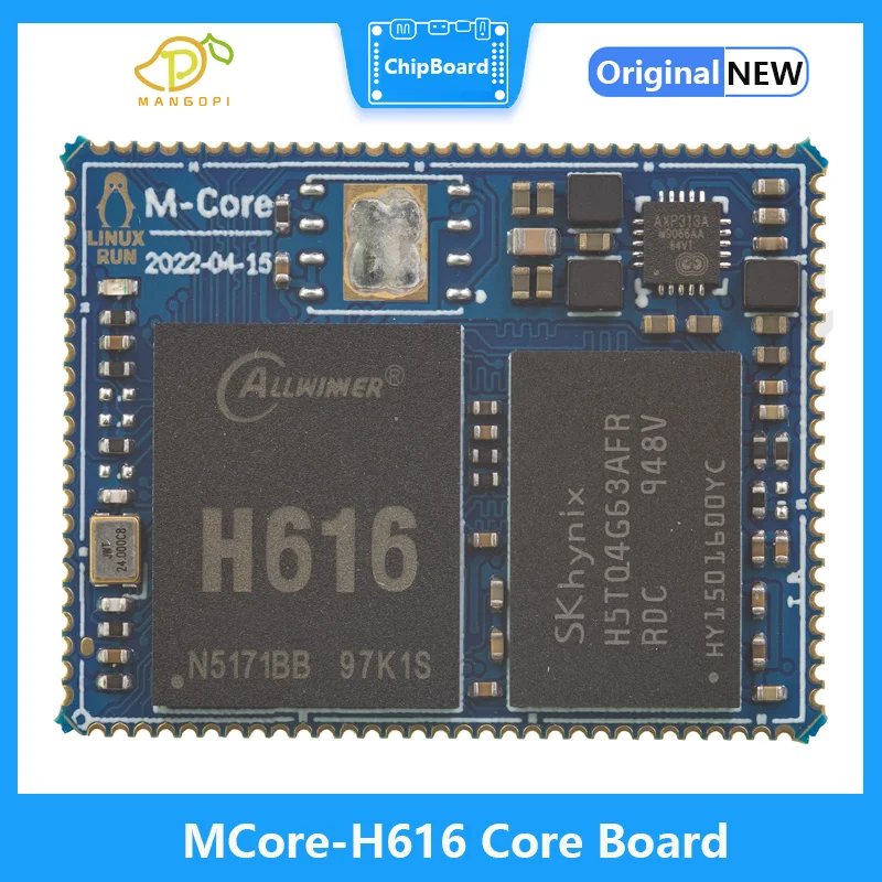 Материнская плата MangoPi mCore-H616 с четырехъядерным процессором A53, Сверхбольшой объем памяти 1 ГБ