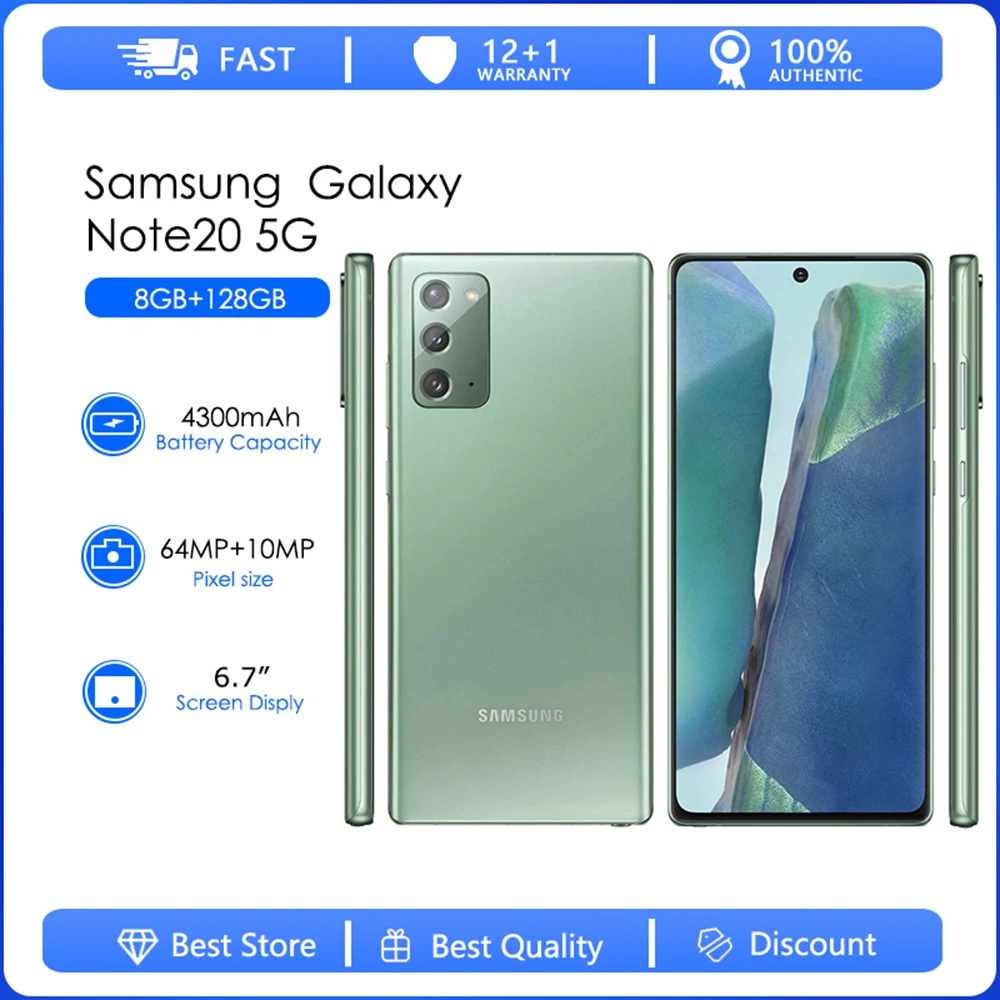 Samsung Galaxy Note20 5G N981U Оригинальный Разблокированный Смартфон с 6,7 