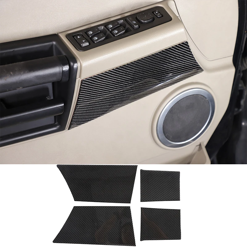 Для Hummer H2 2003-2007 Автомобильная Внутренняя дверная панель Декоративная панель Декоративная рамка Наклейка из мягкого углеродного волокна Аксессуары для интерьера