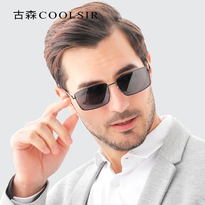 Мужские маленькие квадратные ретро поляризованные солнцезащитные очки с защитой от ультрафиолета 6118