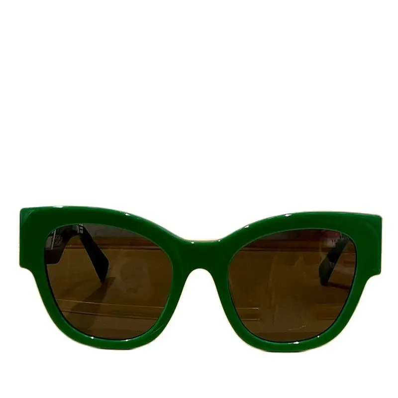 2023 высококачественные солнцезащитные очки в зеленой оправе с леопардовым принтом, женские курортные солнцезащитные очки премиум-класса