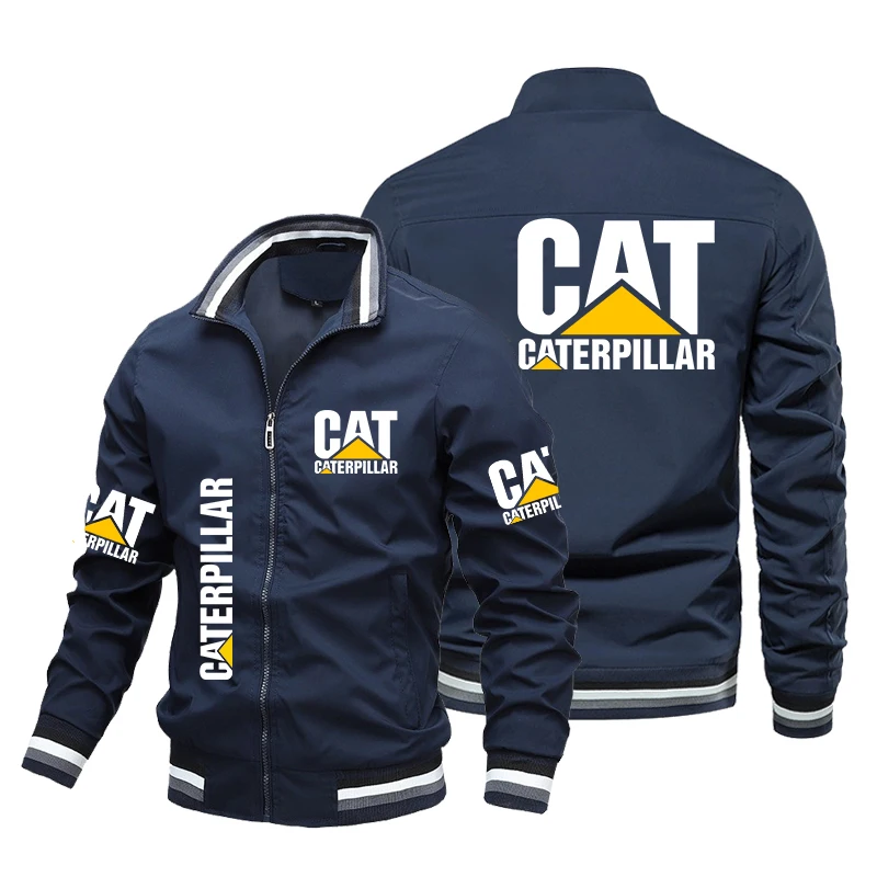 CATERPILLAR 2023, Новая Мужская куртка с логотипом CAT, Ветрозащитная куртка на молнии, Повседневная рабочая куртка, Модная спортивная куртка для улицы