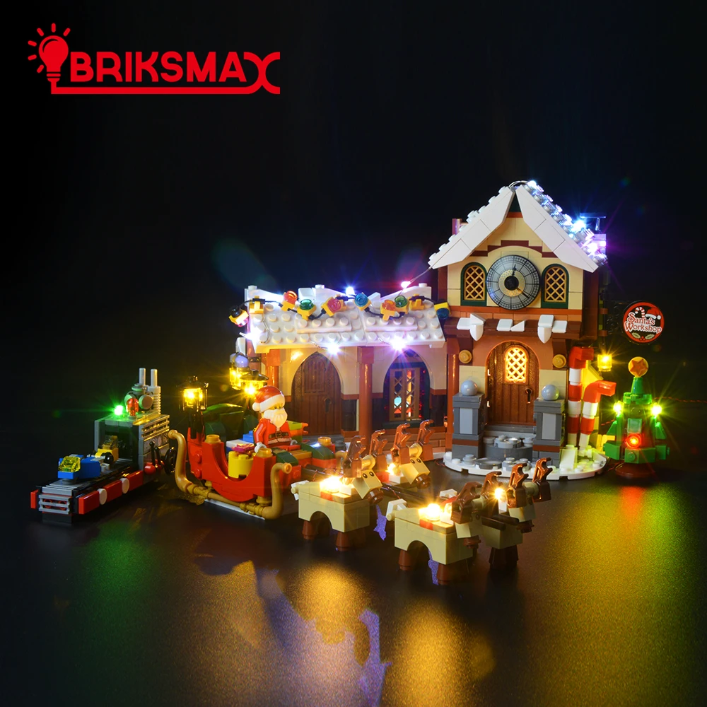 Комплект светодиодной подсветки BriksMax для рождественской мастерской Санты 10245
