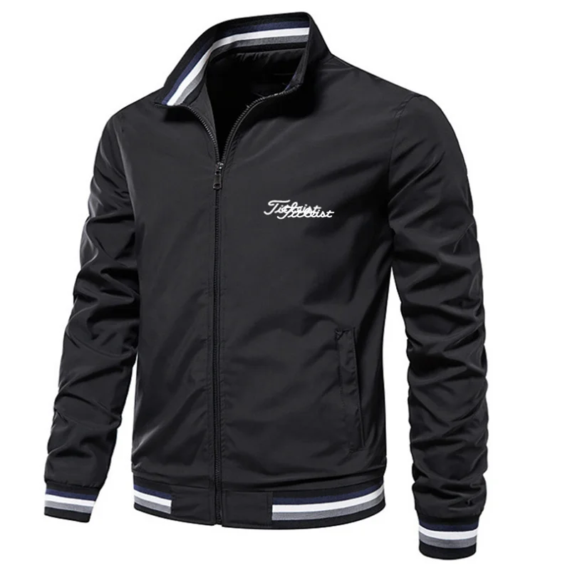 2023 новая мужская повседневная куртка с принтом гольфа, весенне-осеннее спортивное однотонное пальто