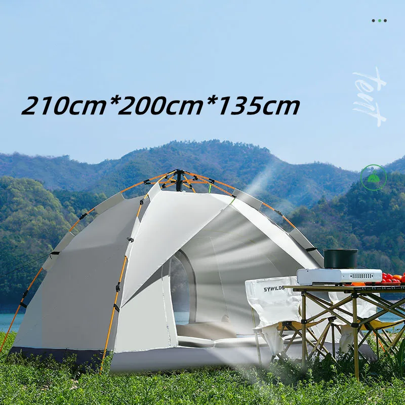 Палатки для кемпинга на 4 человека, Дорожная уличная палатка с защитой от солнца в одно касание, Автоматическая Пляжная палатка, Туристическое снаряжение 텐트