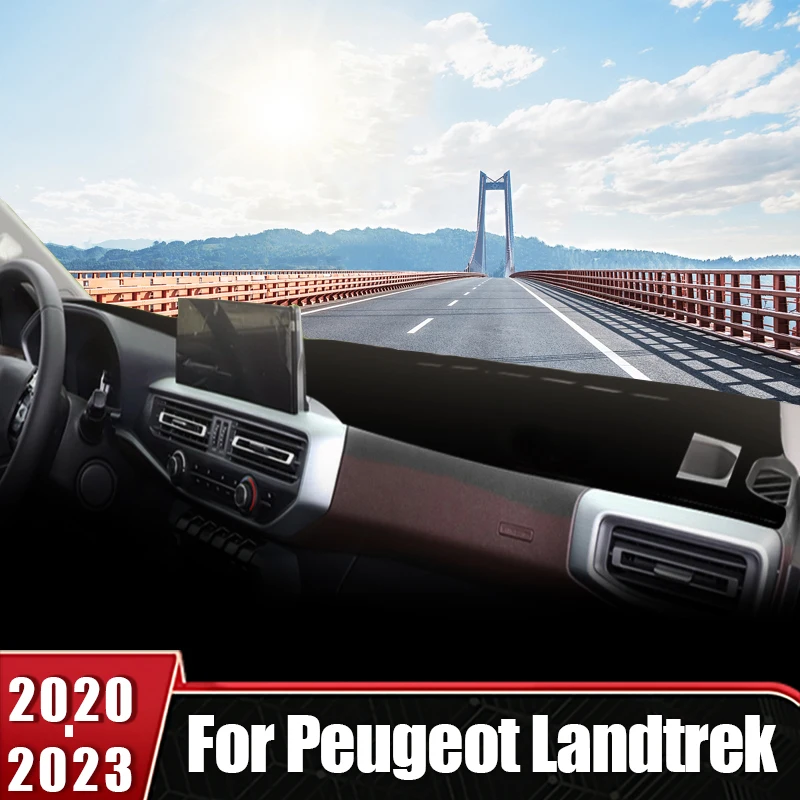 Для Peugeot Landtrek 2020 2021 2022 2023 Крышка приборной панели Автомобиля, Избегающий Света Коврик, Солнцезащитный Козырек, Ковры, Анти-УФ, Нескользящая Приборная Панель