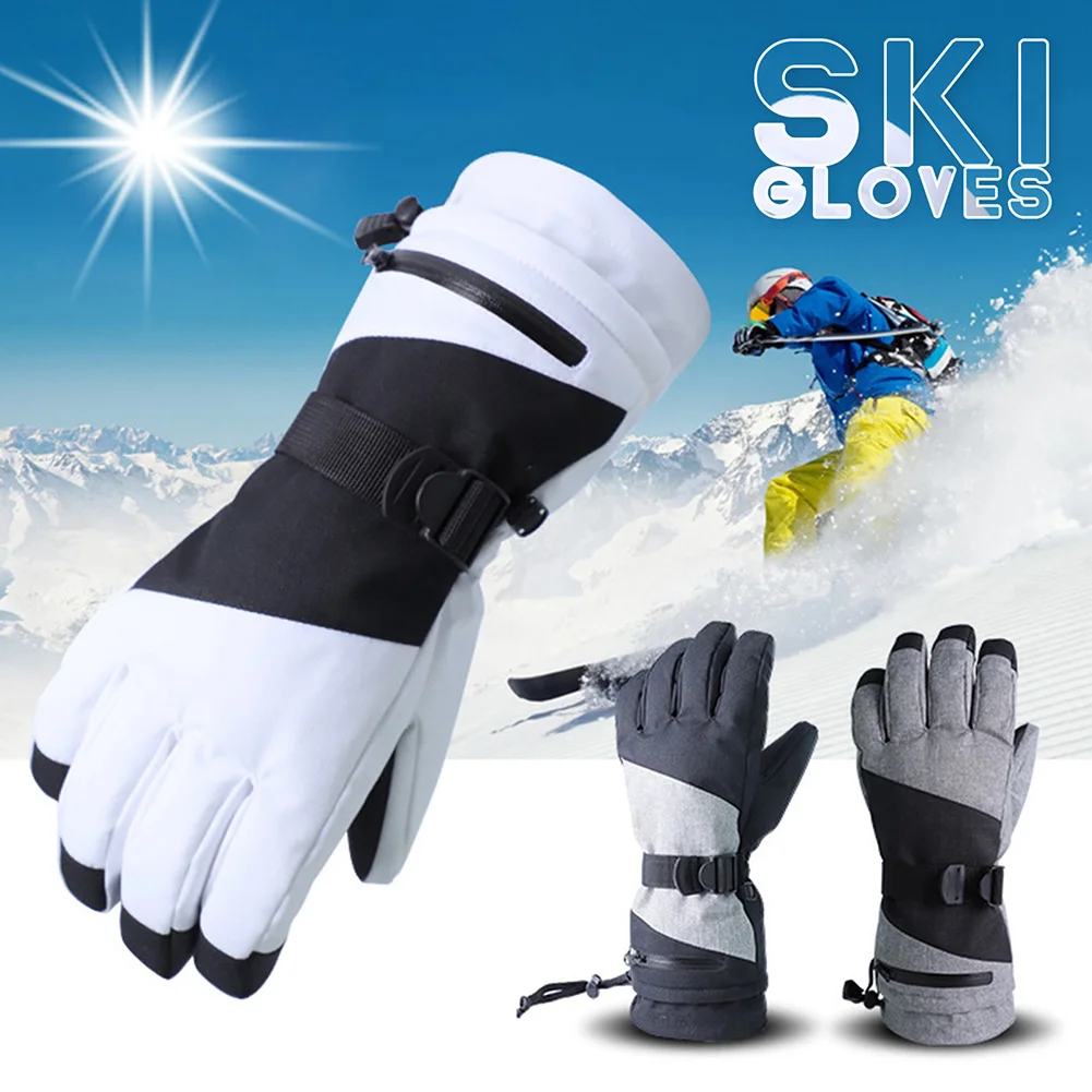 Утепленные перчатки для верховой езды, дышащие флисовые термальные лыжные перчатки для сноуборда
