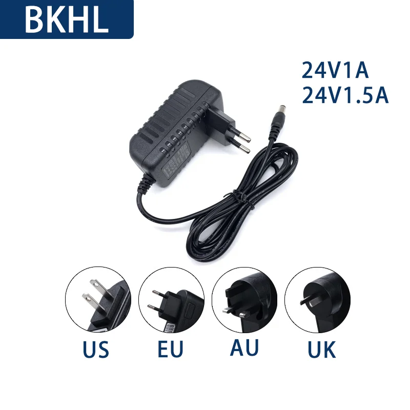 (1 шт./лот) 24 В 1A 1.5A адаптер питания AC100-240V 50/60 Гц EU/US/UK/AU разъем с несколькими спецификациями подходит для различных зарядных устройств
