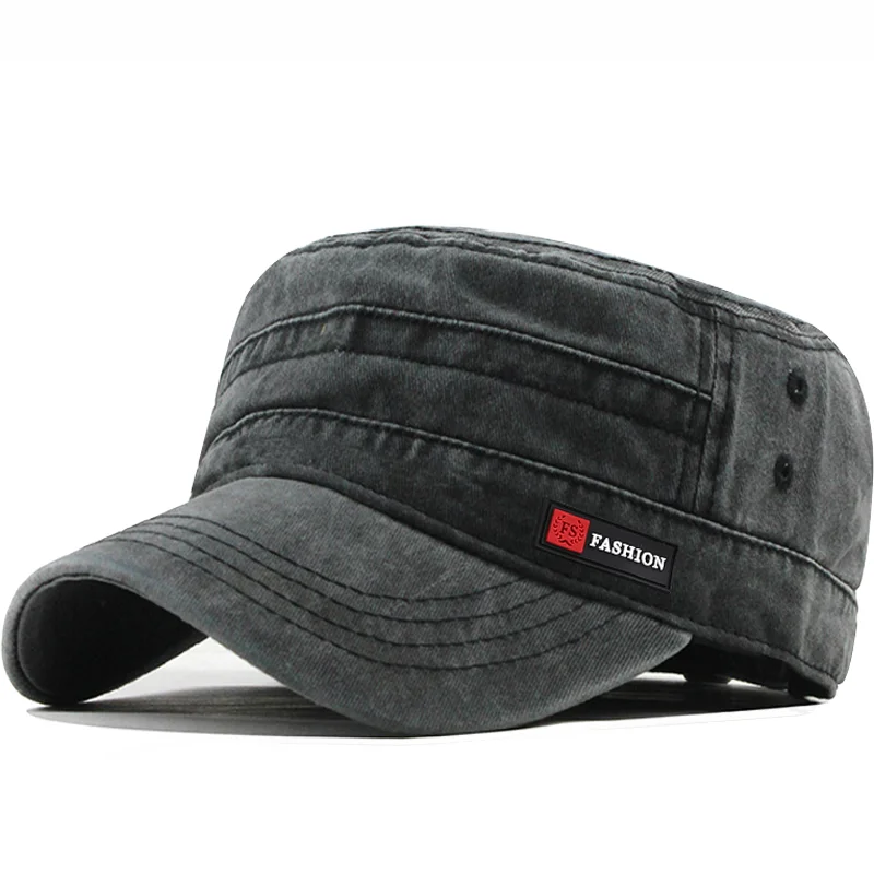 Классические брендовые винтажные мужские кепки с плоским верхом и шляпа с регулируемой посадкой, более толстая кепка, летние военные шляпы для мужчин, Рыбалки