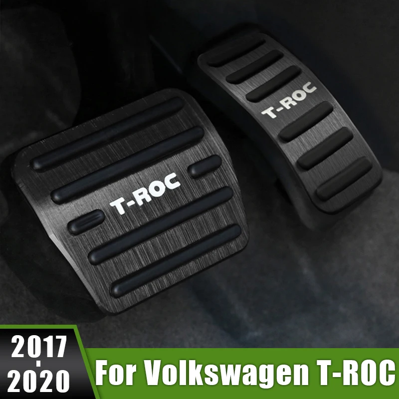 Для Volkswagen VW T-ROC T ROC 2017 2018 2019 2020 Алюминиевая Автомобильная Педаль Акселератора Тормоза Нескользящая Крышка Защитные Аксессуары
