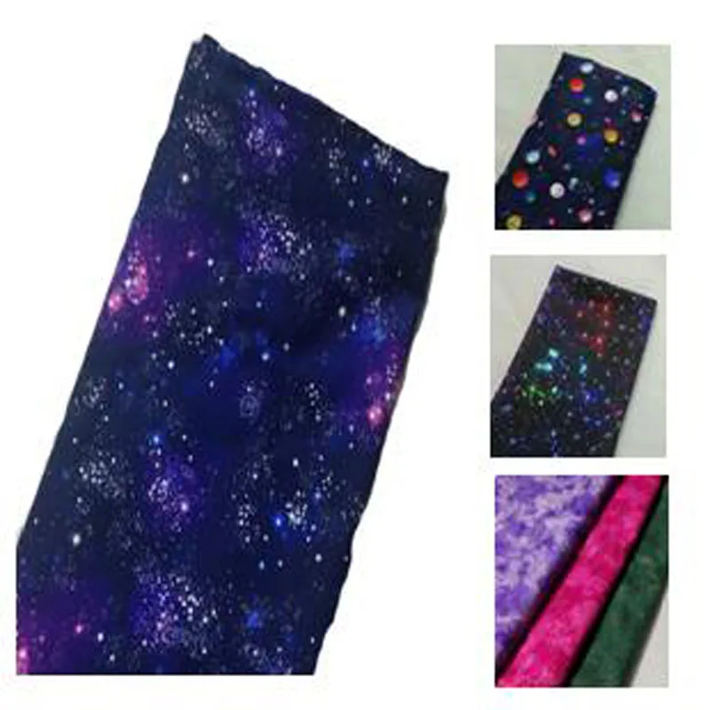 Вселенная Галактика Серия Ночное Небо Звезда Темно-Синяя Астрономия Молочный Путь Вспышка Звезда Хлопчатобумажная Ткань Швейная Ткань Платье Текстильная ткань