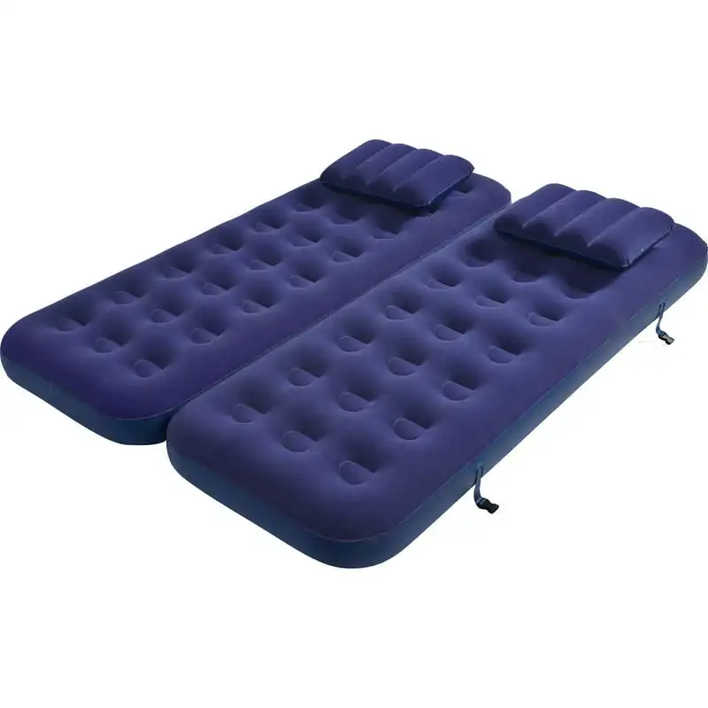 Темно-синий Надувной матрас 3 в 1 с подушками