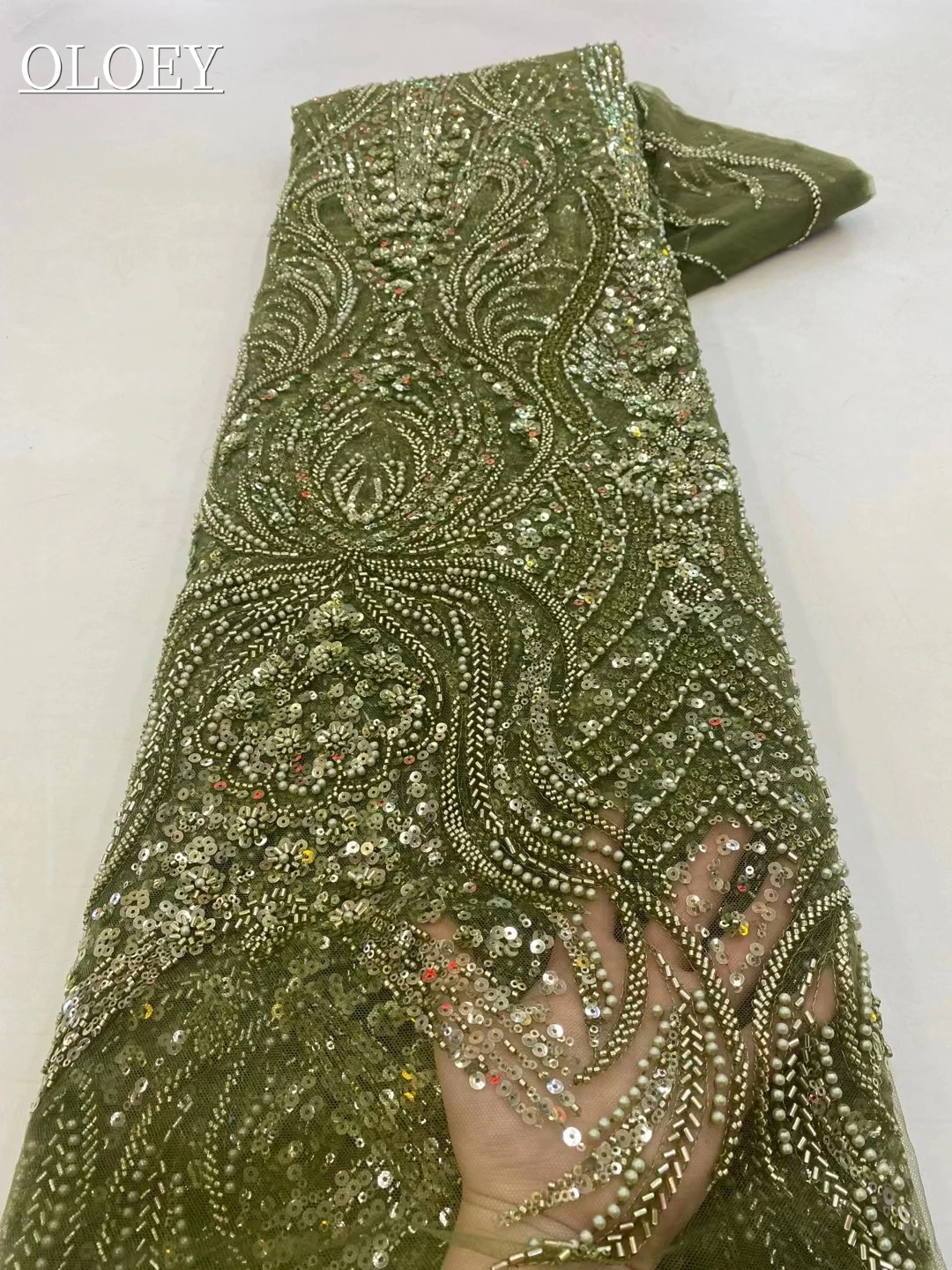 Высококачественная Модная Африканская Тюлевая Кружевная ткань с вышивкой Жениха и Блестками, Кружевная ткань Для Свадебного платья