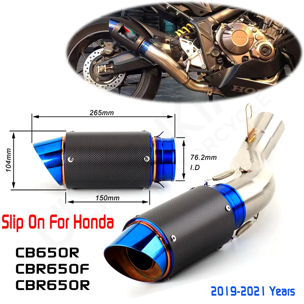 Накладка на выхлопную трубу для Honda CB650F CB650R CBR650R 2019-2021 Выхлопной глушитель Escape