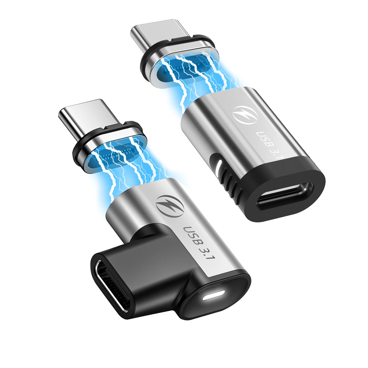 Адаптер для быстрой зарядки Type C USB C между мужчинами и женщинами 100 Вт Разъем для передачи данных Магнитный конвертер USB3.1 USBC Магнитный OTG адаптер