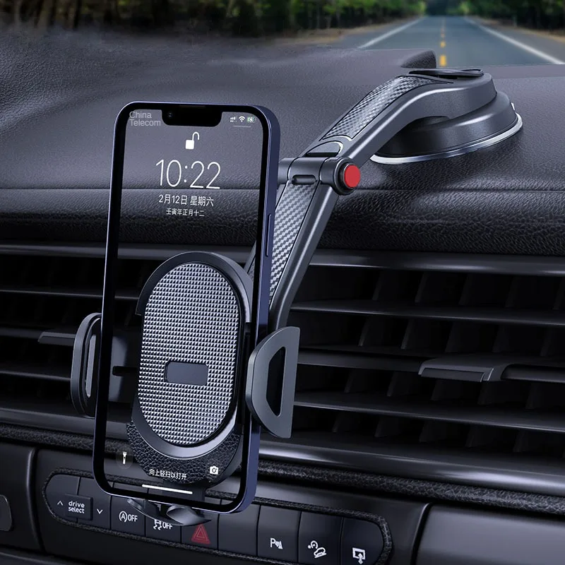 Новый Автомобильный держатель для телефона с присоской, универсальный для смартфонов с диагональю 4,0-6 Дюймов, 360 Лобовое стекло, кронштейн для мобильного телефона на приборной панели автомобиля