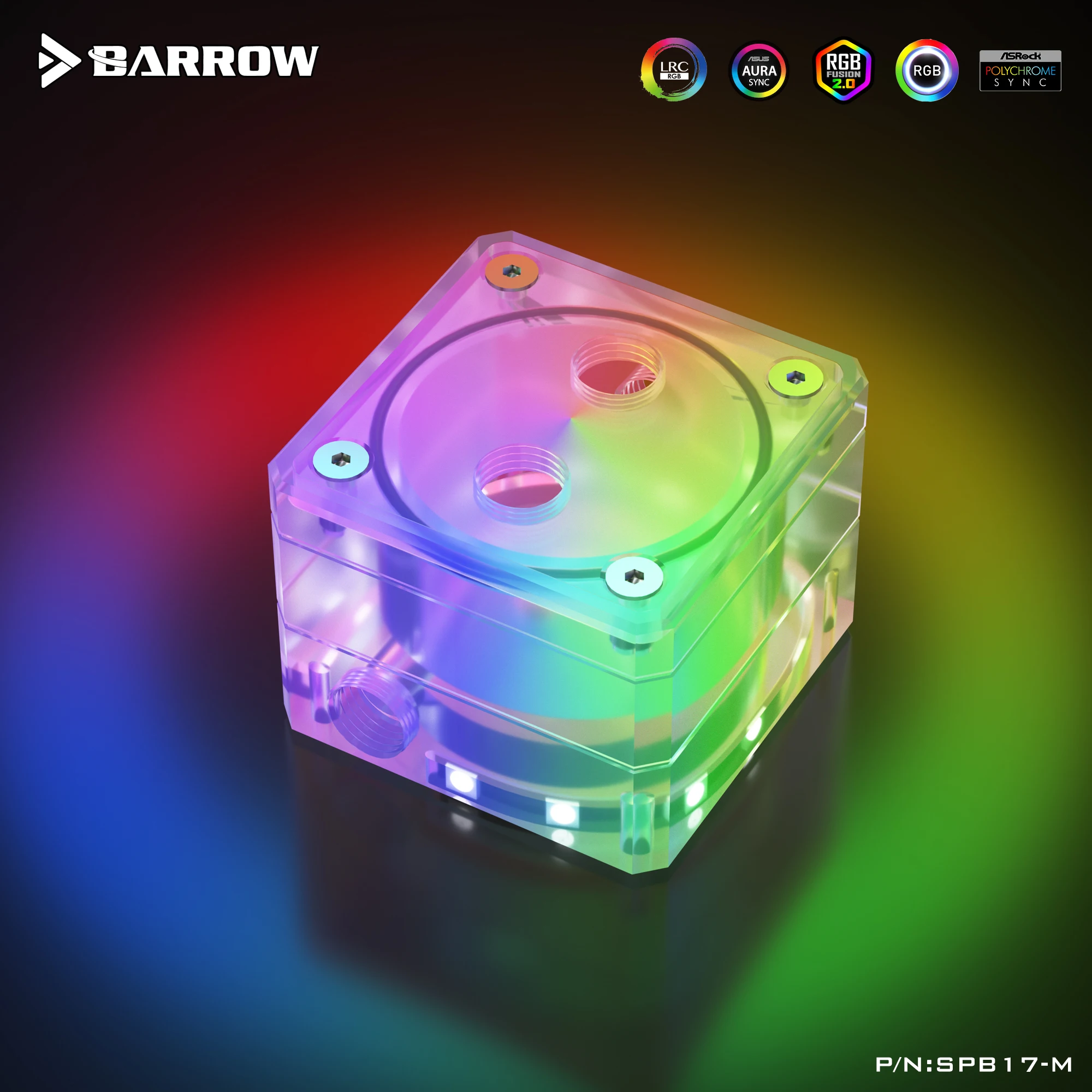 Barrow Mini ITX Резервуар RGB Крышка водяного насоса Расширительная деталь для насоса Box MOD используется для ITX Case LRC 2,0 Акриловый SPB17-M