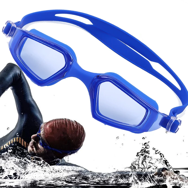 Профессиональные линзы для взрослых с защитой от запотевания и ультрафиолета, Мужские и женские очки для плавания, Водонепроницаемые Регулируемые Силиконовые Очки для плавания в бассейне