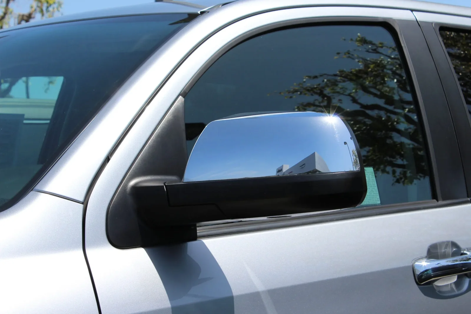 Хромированная верхняя половина бокового зеркала для Toyota Tundra Sequoia 2007-2021