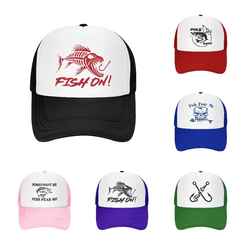 Щука рыба охоты дальнобойщика кепки женщин хотят меня Рыбы боятся меня рыбалка кепки летняя рыбалка шляпа бейсболка прохладный, крышка сетки для мужчин и для женщин