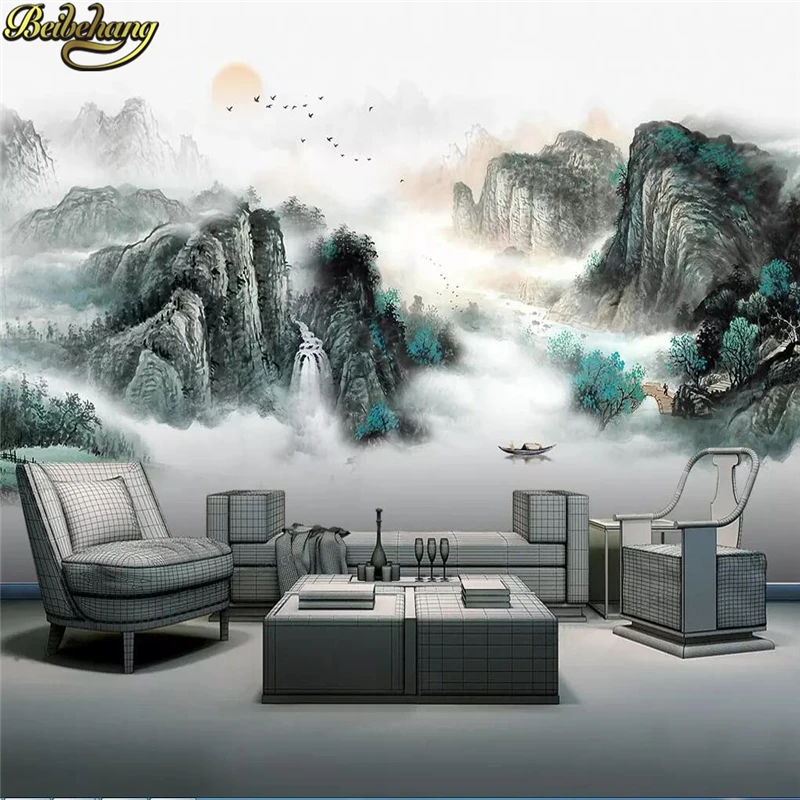 beibehang, изготовленные на заказ пейзажные пейзажи, фотообои для гостиной, виниловые полы, обои для стен, живопись, кухонные фрески