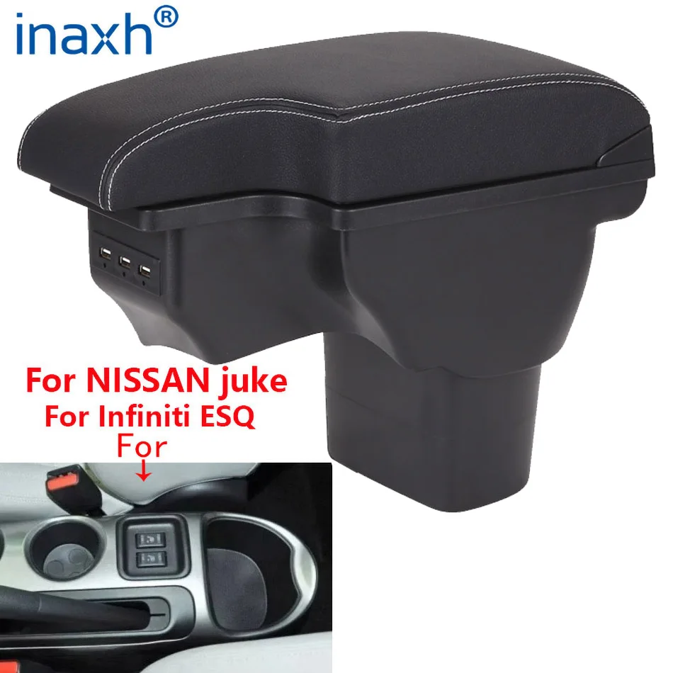 Коробка для подлокотника NISSAN juke Для Infiniti ESQ Автомобильный подлокотник 2010-2019 аксессуары коробка для хранения деталей интерьера Запчасти для модернизации USB