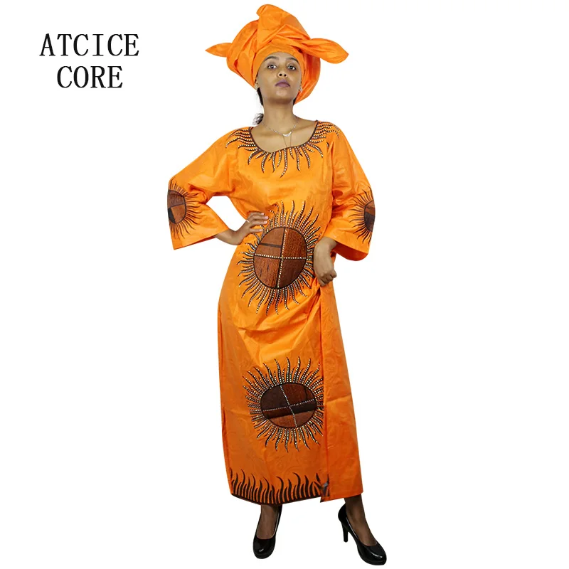 100% хлопок 2018 африканские платья для женщин дашики африканский базен riche дизайн одежды с вышивкой модное dressLA116#