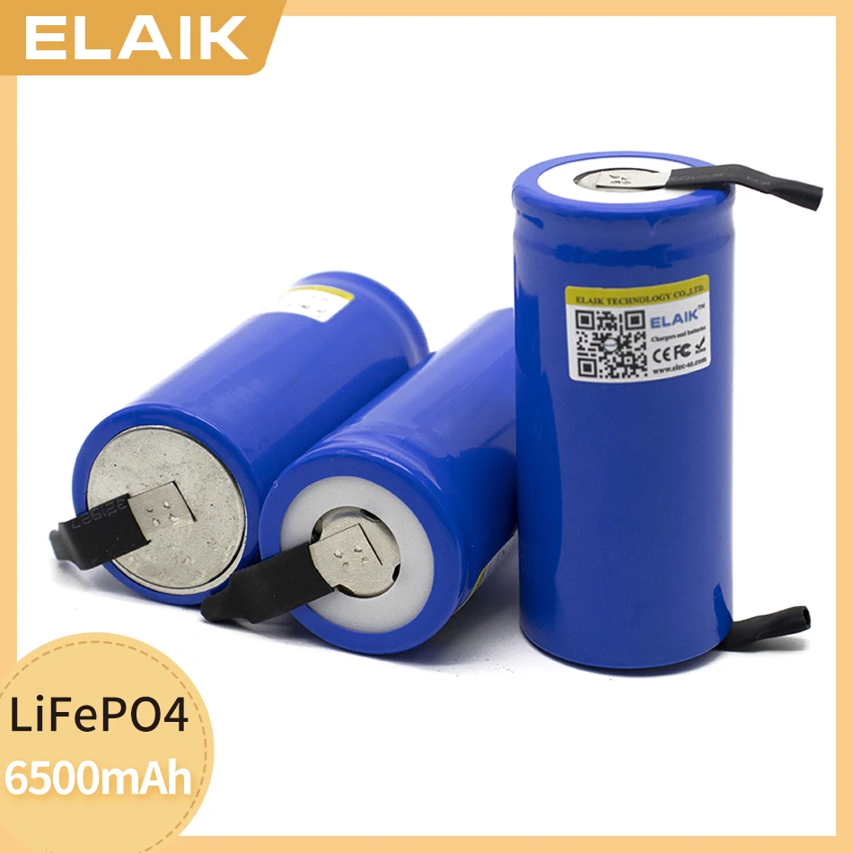 12шт ELAIK 100% оригинал 3,2 В 32700 6500 мАч литий-железо-фосфатный аккумулятор 35A непрерывного разряда максимум 55A + никелевый лист