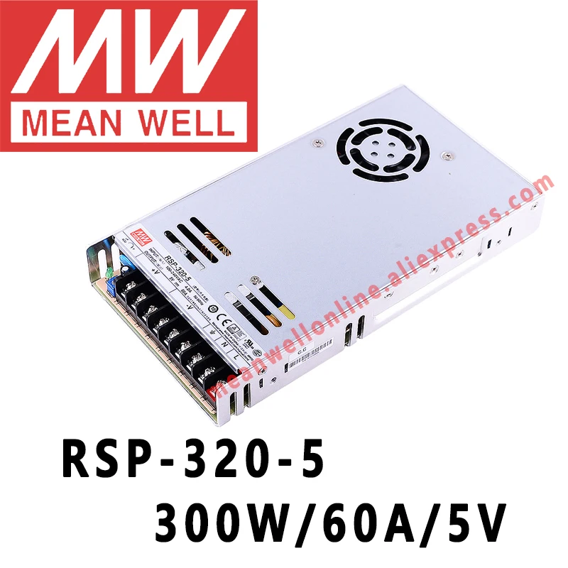 Интернет-магазин Mean Well RSP-320-5 meanwell с одним выходом 5 В постоянного тока/60 А/300 Вт с функцией PFC