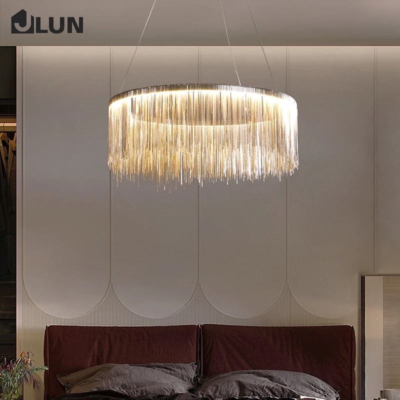 Постмодернистская художественная люстра высокого класса, простой креативный светильник для гостиной, роскошная дизайнерская лампа для столовой, спальни с кисточками
