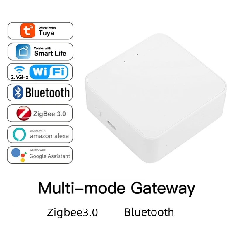 Tuya Smart Gateway Hub, Многомодельный Мост для Умного Дома, Bluetooth ZigBee APP, Беспроводной Пульт Дистанционного Управления 2,4GWiFi, Alexa Google