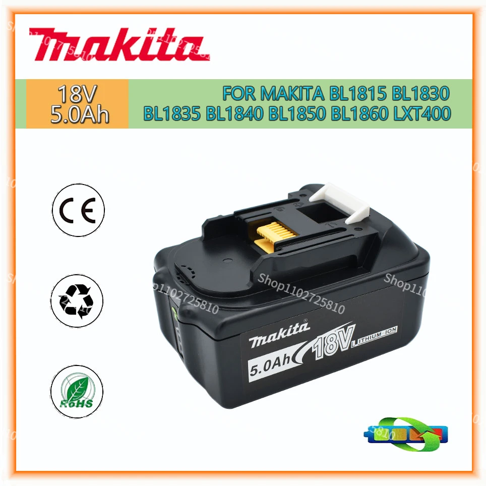 Литий-ионный аккумулятор Makita 18V 5.0Ah Для Makita BL1830 BL1815 BL1860 BL1840 Сменный Аккумулятор Электроинструмента