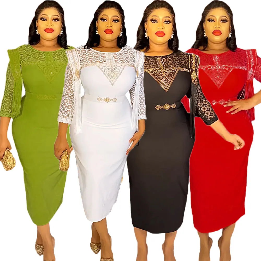 Большие размеры, африканские вечерние платья для женщин, Элегантная Летняя Модная Африканская одежда, Дашики, Анкара, Кружевные свадебные наряды, Халат 2023