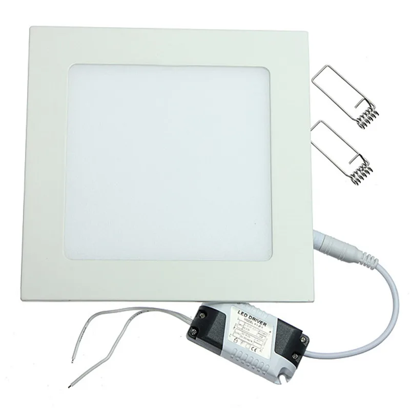 Квадратная светодиодная панель мощностью 25 Вт, встраиваемый потолочный светильник для кухни и ванной комнаты AC85-265V, светодиодный светильник, теплый белый/холодный белый, Бесплатная доставка