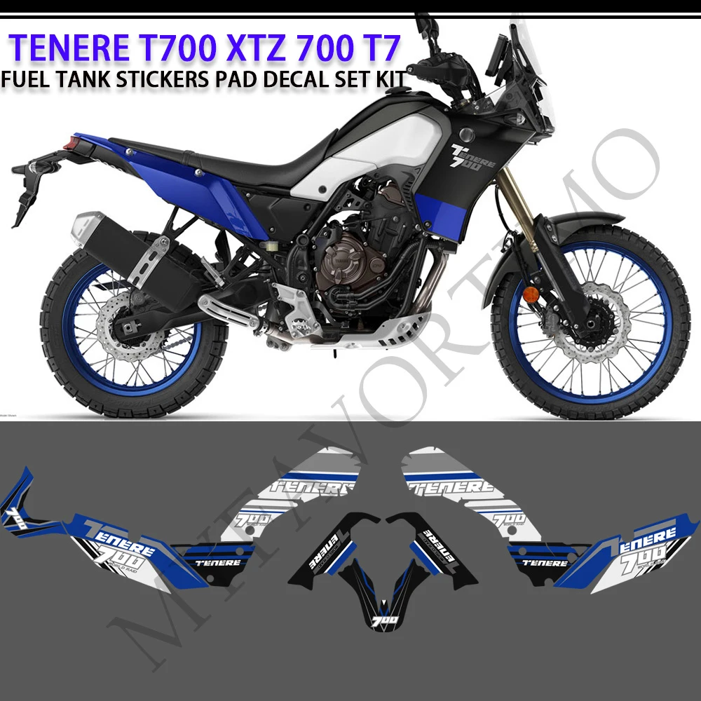TENERE 700 Tankpad Для Yamaha Tenere 700 XTZ 700 T7 Мотоцикл Багажник Багажный Топливный Бак Протектор Наклейки Pad Наклейка 2019-2021