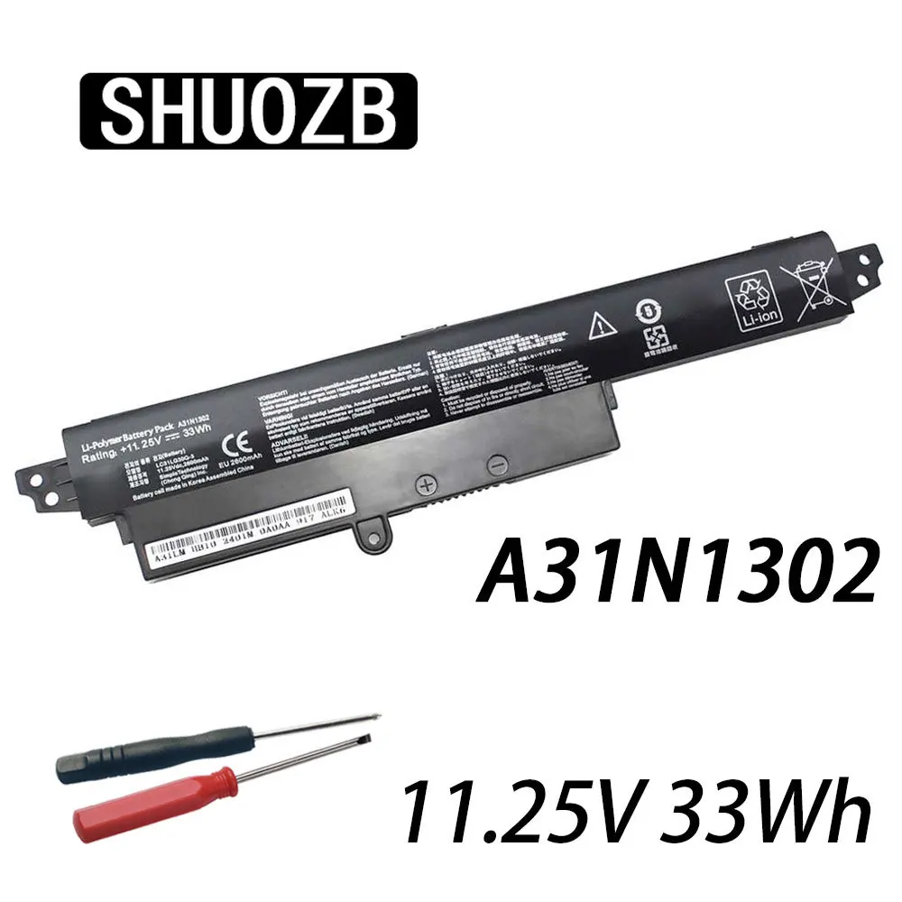 SHUOZB A31N1302 Аккумулятор для ноутбука ASUS VivoBook X200CA X200MA X200M X200LA F200CA X200CA R200CA 11,6 