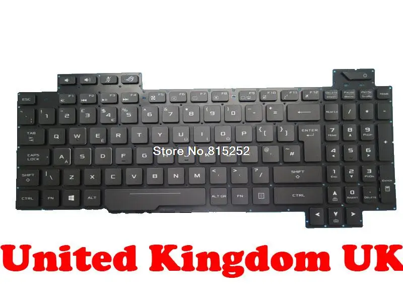 Клавиатура для ноутбука ASUS G515 G515G G515GV G515GW С Подсветкой Без Рамки Турецкая TR/Великобритания