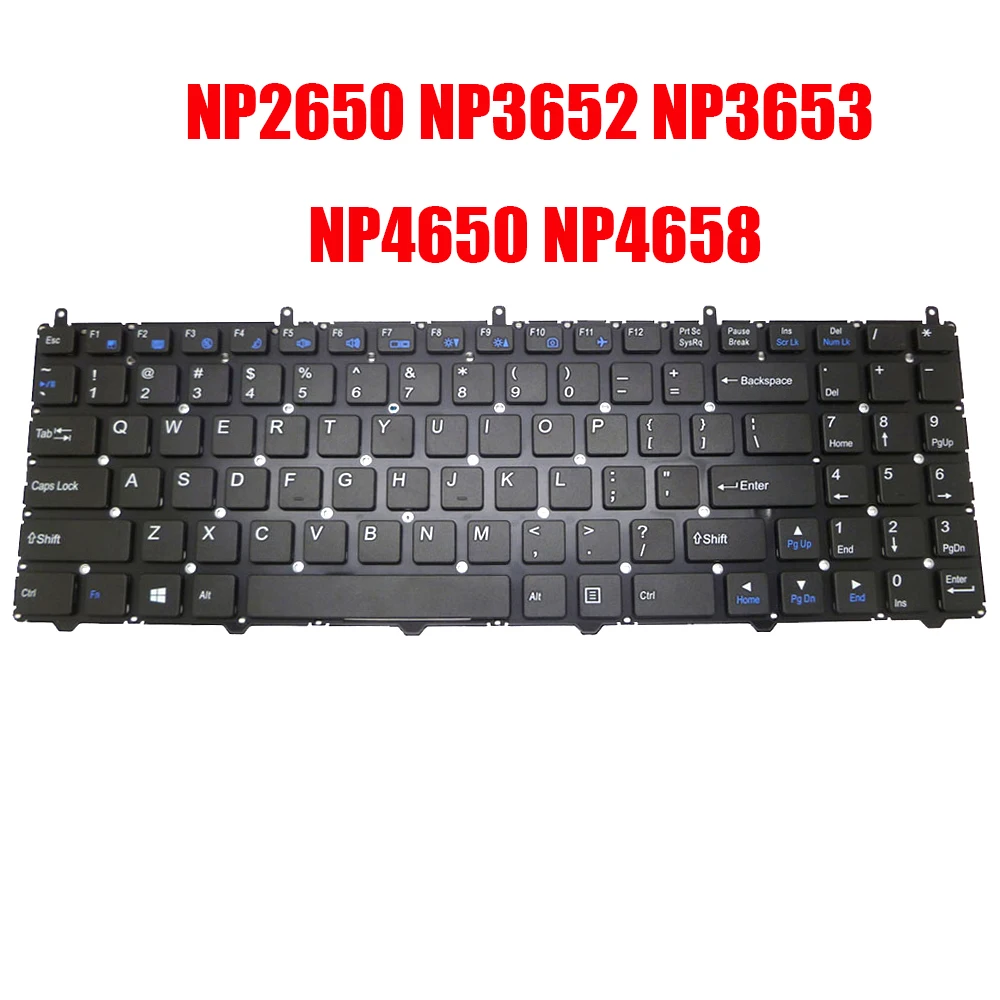 Клавиатура для ноутбука Sager NP2650 NP3652 NP3653 NP4650 NP4658 W650SZ W650RZ W650RZ1 W650SH W650SF Английский Американский Черный Без рамки