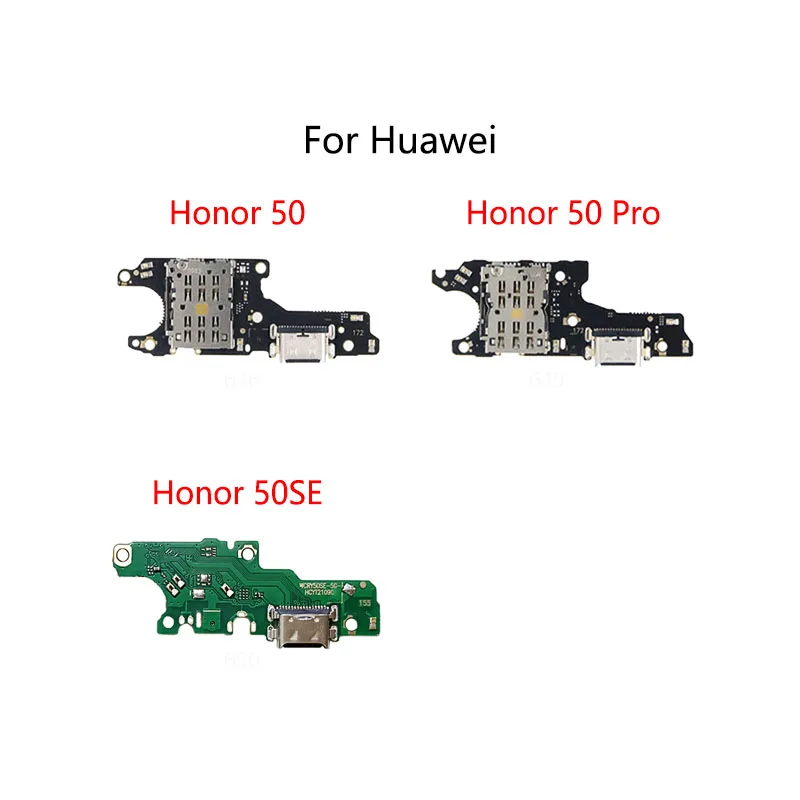 USB-порт для зарядки, разъем для подключения SIM-карты, гибкий кабель Для Huawei Honor 50 Pro 5G 50SE, модуль платы зарядки