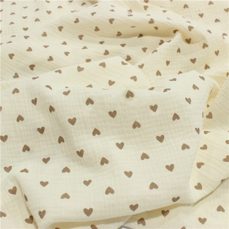 классическая двухслойная ткань из марлевого крепа 135x50 см, для изготовления домашней одежды, пижамы