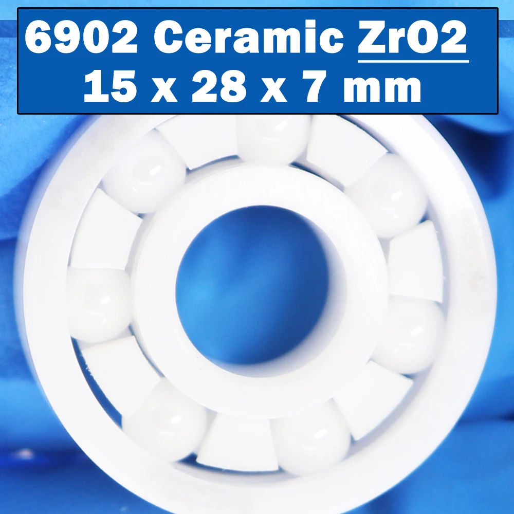 6902 Полностью керамический подшипник (1 шт.) 15*28*7 мм Материал ZrO2 6902CE Все шарикоподшипники из циркониевой керамики 6902
