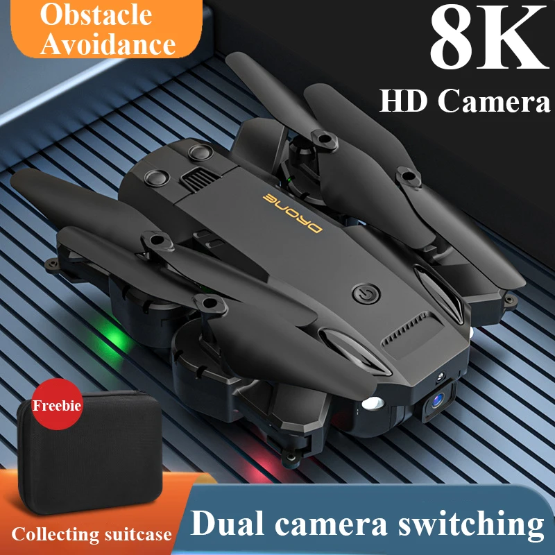 Q6 Новый Дрон 8K HD Камера Профессиональная двойная камера Для обхода препятствий FPV WIFI Дрон RC Вертолет Складной Квадрокоптер Детские игрушки