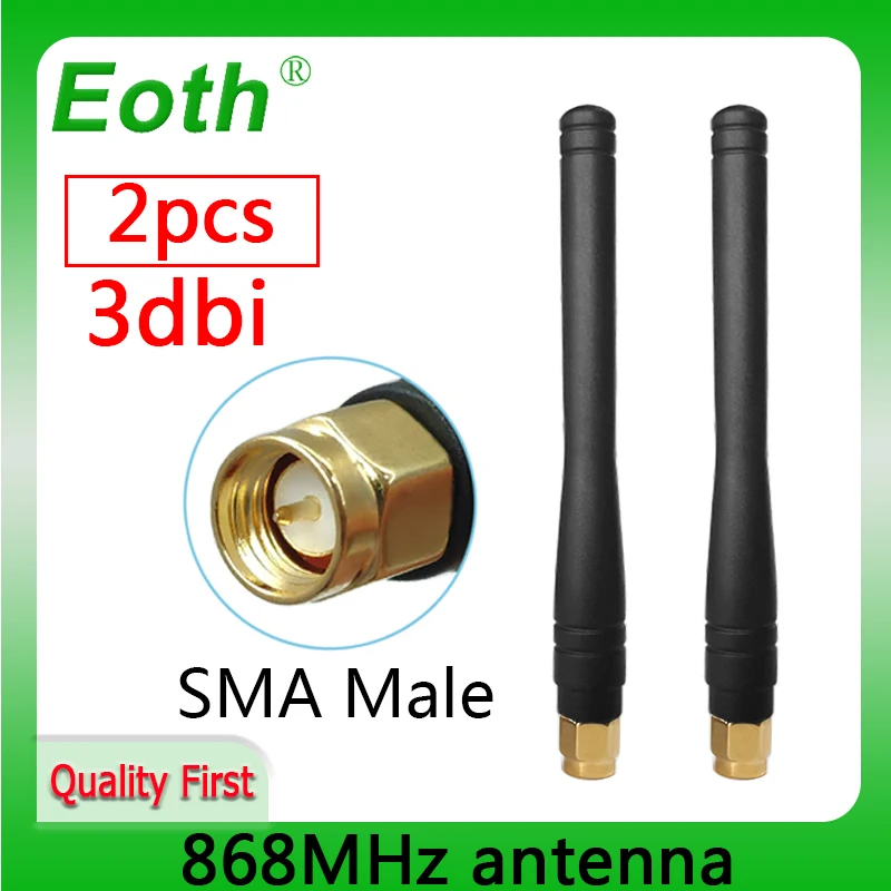 EOTH 2шт 868 МГц антенна 3dbi sma штекер 915 МГц lora antene АТС iot модуль lorawan приемник сигнала antena с высоким коэффициентом усиления
