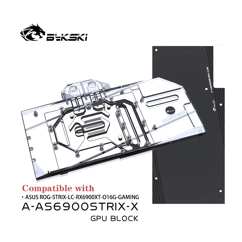 Водяной блок Bykski для ASUS ROG-STRIX-LC-RX6900XT-O16G-ИГРОВАЯ графическая карта /Медный Радиаторный блок A с полным покрытием-AS6900STRIX-X