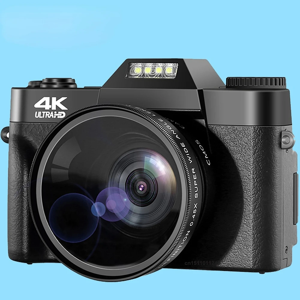 Цифровая камера 4K 48MP для видеоблогинга на YouTube, Автофокус, 16-кратный Зум, Видеокамера для видеоблогинга, Камера для записи TIKTOK Ins Facebook