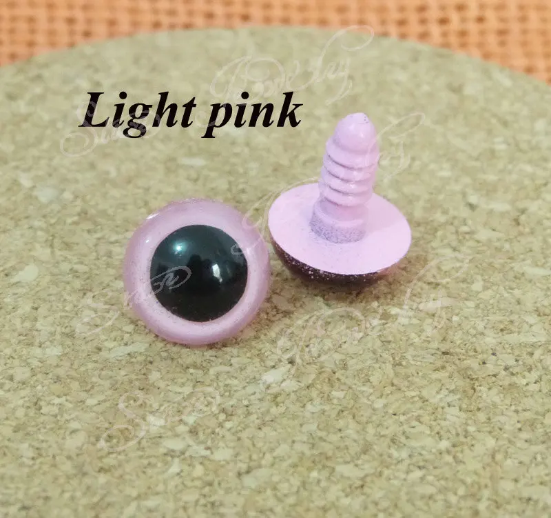 9/10/12/13/14 мм----светло-розовые игрушечные глазки + шайба для аксессуаров для плюшевых медведей