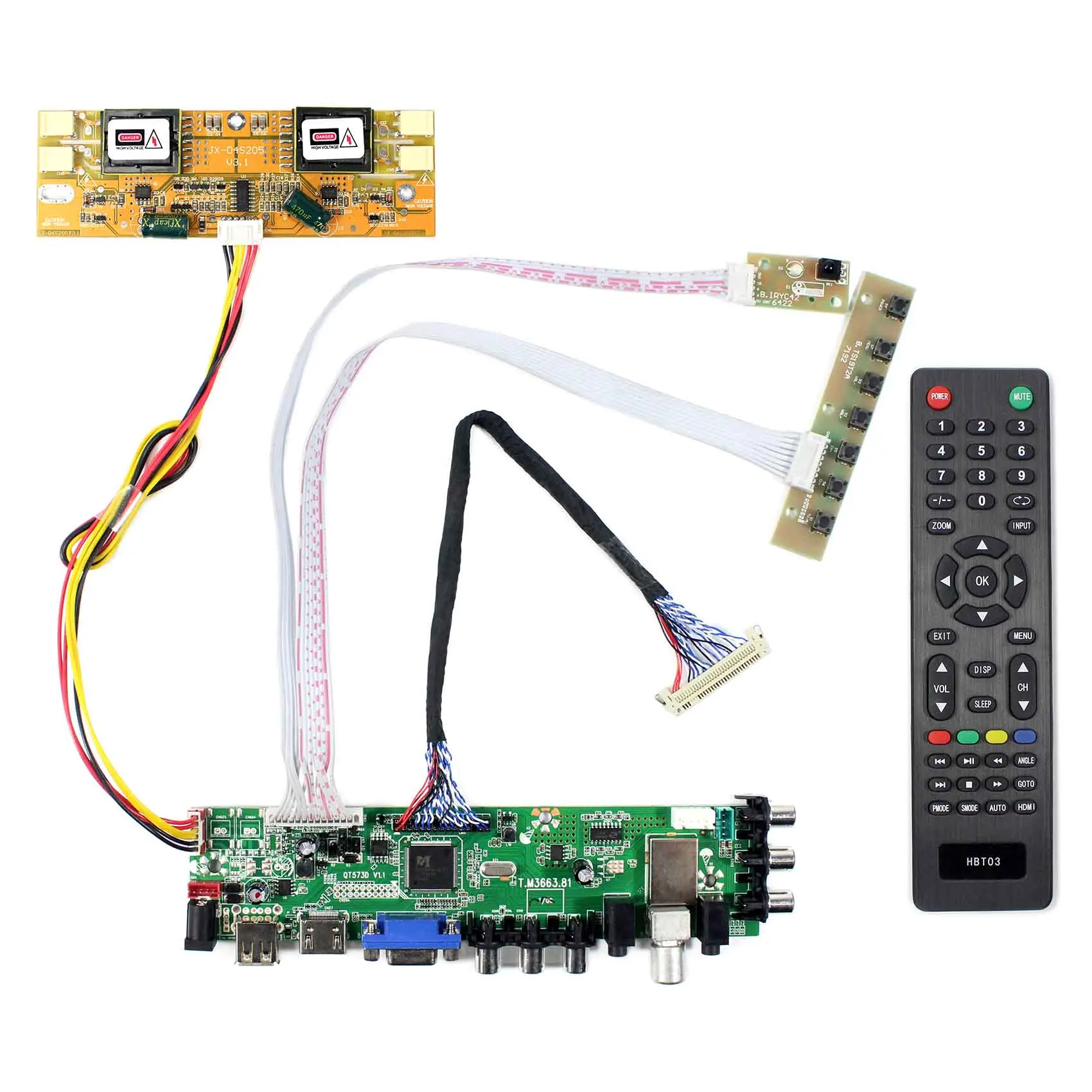 HD MI VGA AV USB ATV DTV ЖК-плата контроллера работает для 4 CCF 30 контактов lvds 20 