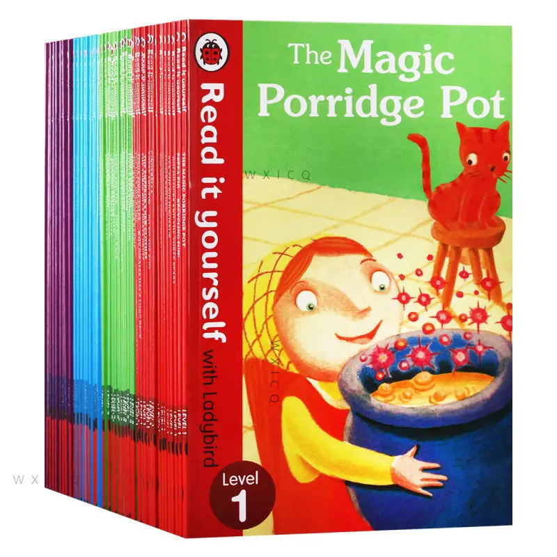 50 Книг / Набор Ladybird Read It Yourself Уровень 1-4 Книги с картинками на английском Языке Уровень Чтения Учебника для детей