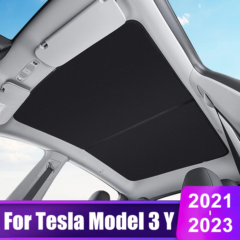 Для Tesla Модель Y Модель 3 2021 20222 2023 2024 Стеклянная Крыша Солнцезащитные Козырьки Автомобиля Переднее Заднее Окно В Крыше Жалюзи Затеняющая Сетка Аксессуары