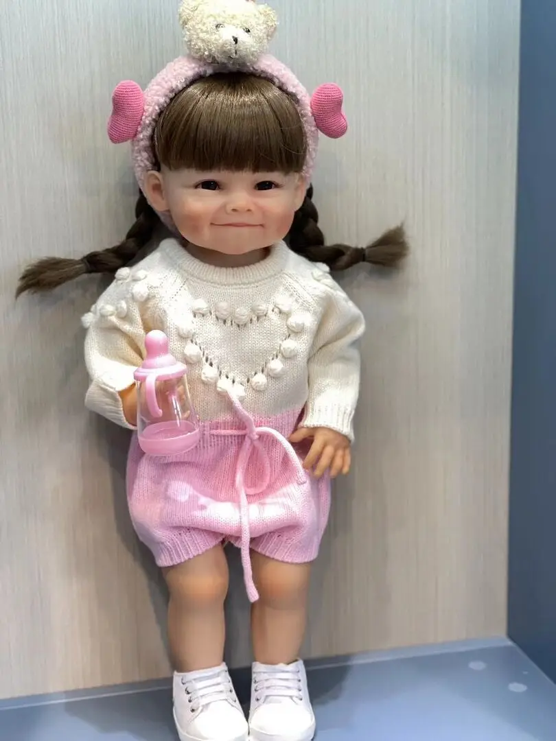 55 СМ Возрожденная Кукла для малышей с Полным Телом, Мягкая Силиконовая Рая, Реалистичная, Мягкая На Ощупь, Высококачественная Кукла, Подарки для детей
